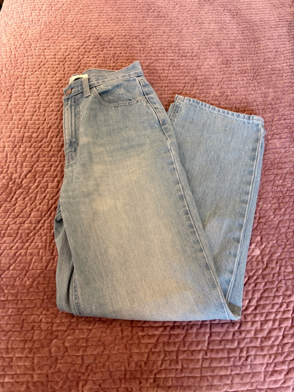 OAK + FORT Light Blue High-Rise Jeans